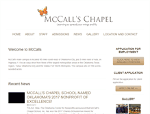 Tablet Screenshot of mccallschapel.com